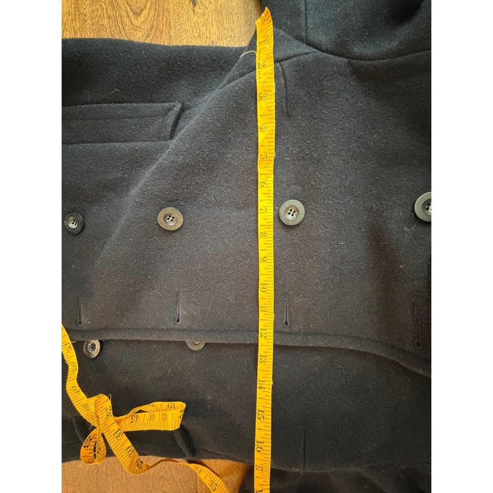 Polo Jeans Co Ralph Lauren Wool Peacoat Navy Double Breasted Jacket - Picture 5 of 6